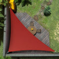 Amgo Custom Size 8' x 8' x 11.3' Red Right Triangle Sun Shade Sail Order to Make Canopy Awning UPF50+ AGSLT, 95% UV Blockage, Water & Air Permeable, 200GSM Commercial Standard (We Customize)